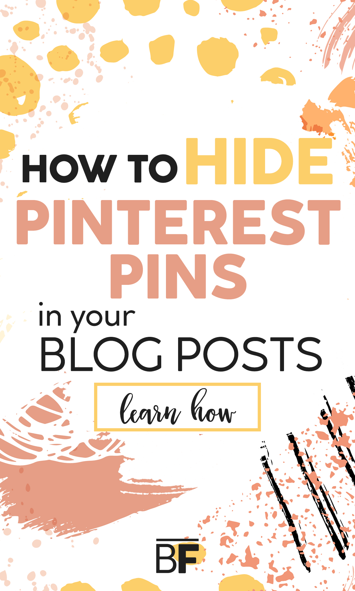 Learn how to hide Pinterest pins in your blog post in just a few simple steps! Whether you are rebranding your blog, a pin isn't working or you simply want to avoid distracting your readers, you can hide your pins in the HTML! #pinteresttips #hidepins #blogtips